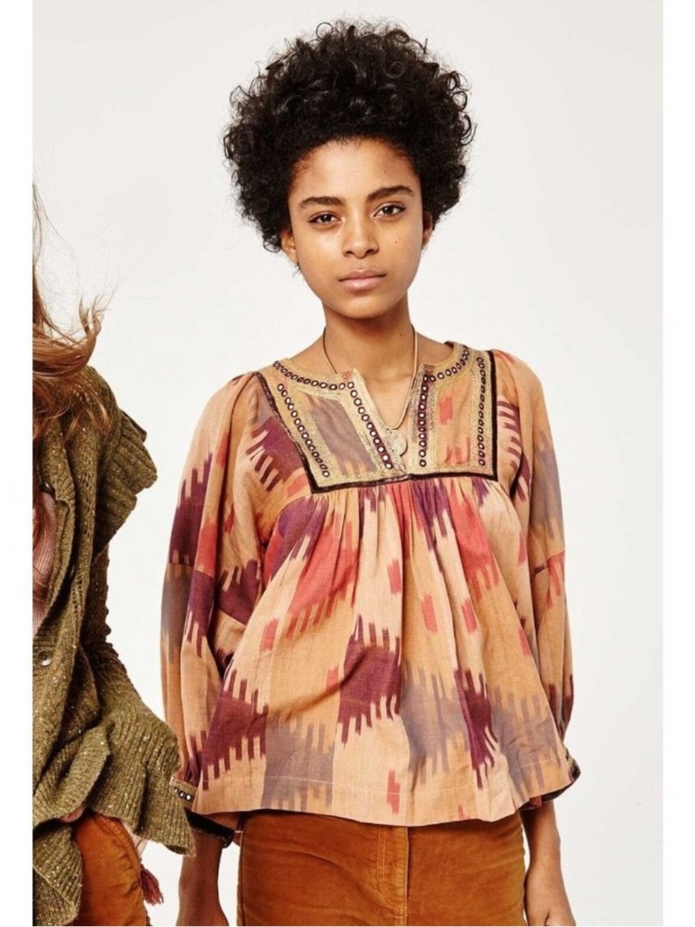 Ulla Johnson Nasir Ikat Print Tunic Blouse
